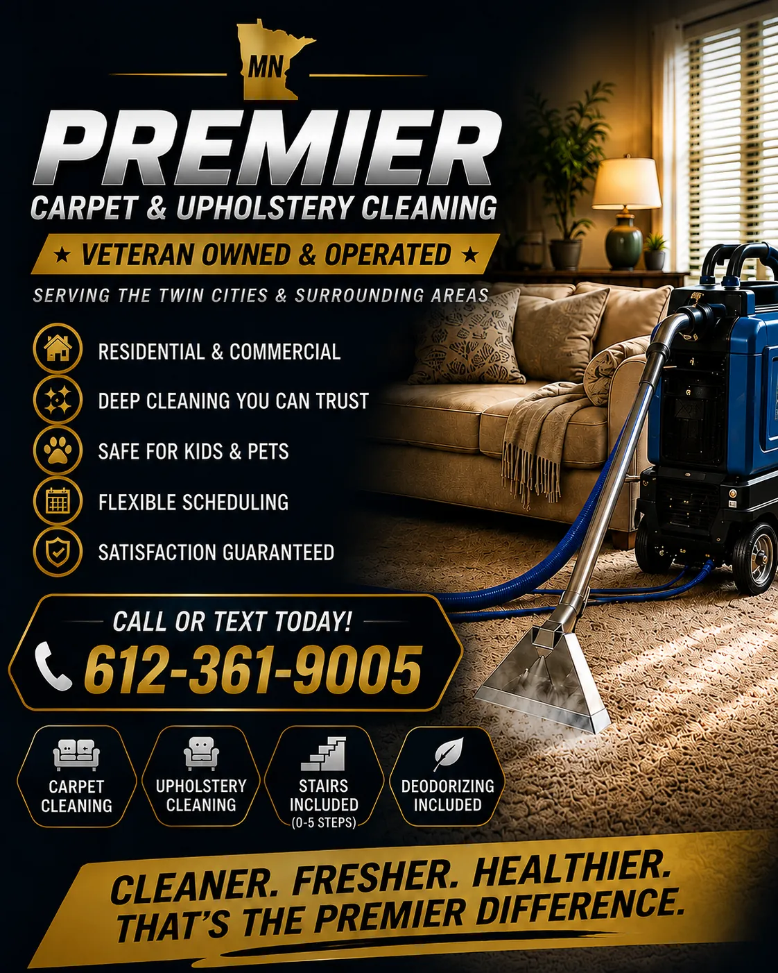 Premier Carpet and Upholstery Cleaning in the Twin Cities